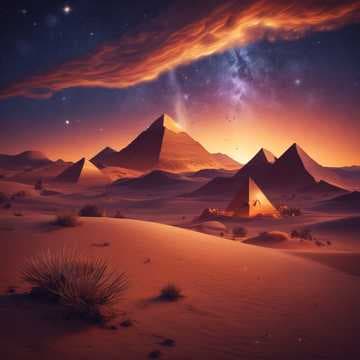 Pyramids in the Night